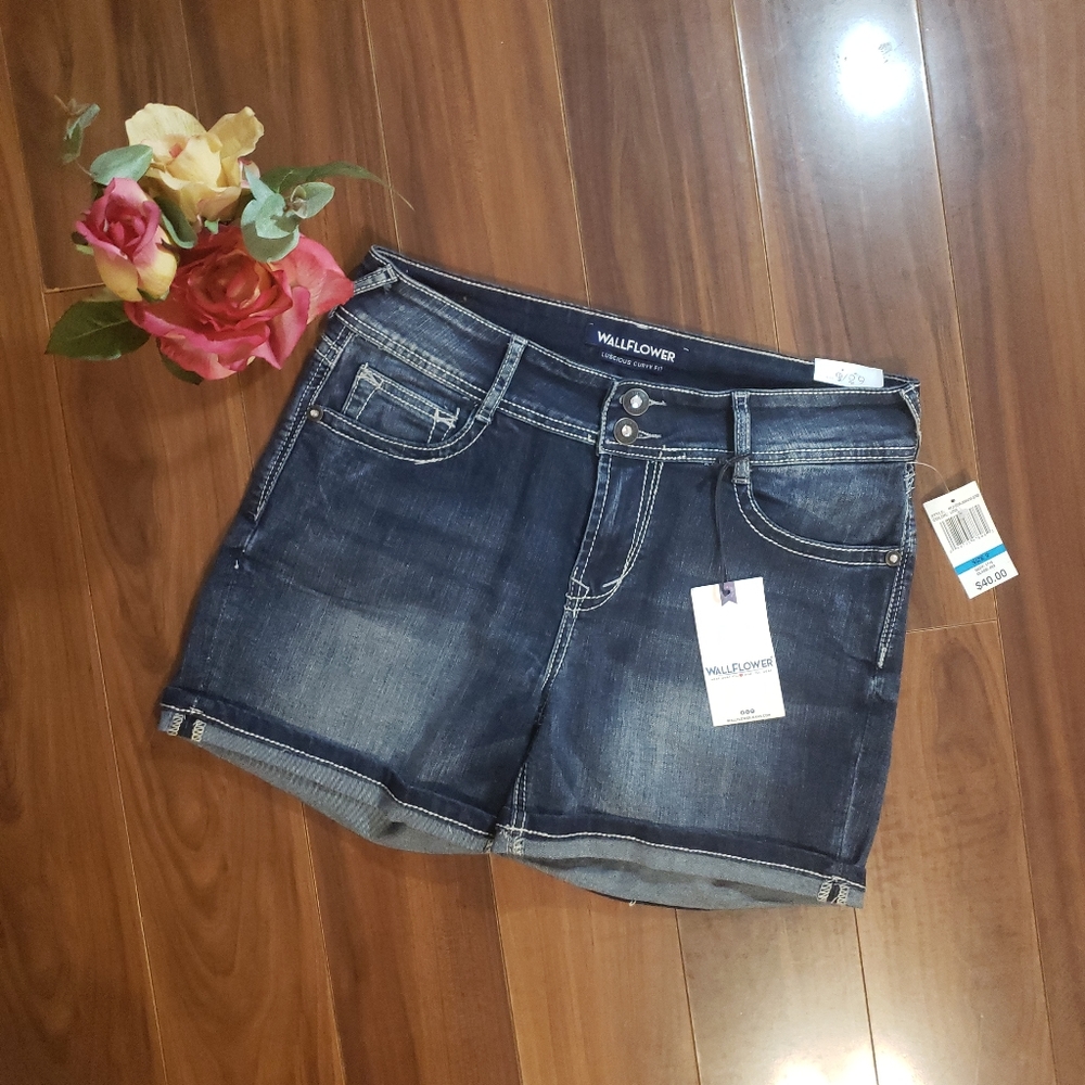 Wallflower denim shorts